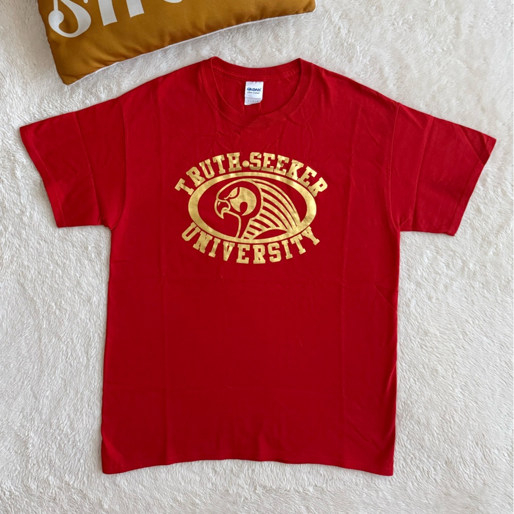Men’s T-Shirt, Truth Seeker University, Size Large